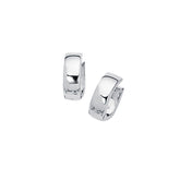 14K White Gold Polished Chunky Huggie Earring